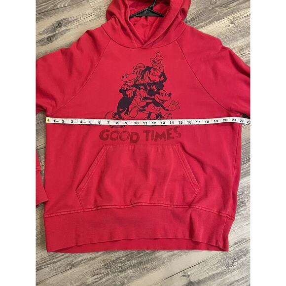 Disney Good Times Hoodie Sweatshirt Mens S Mickey Horace Horse Distressed Red - Picture 7 of 7